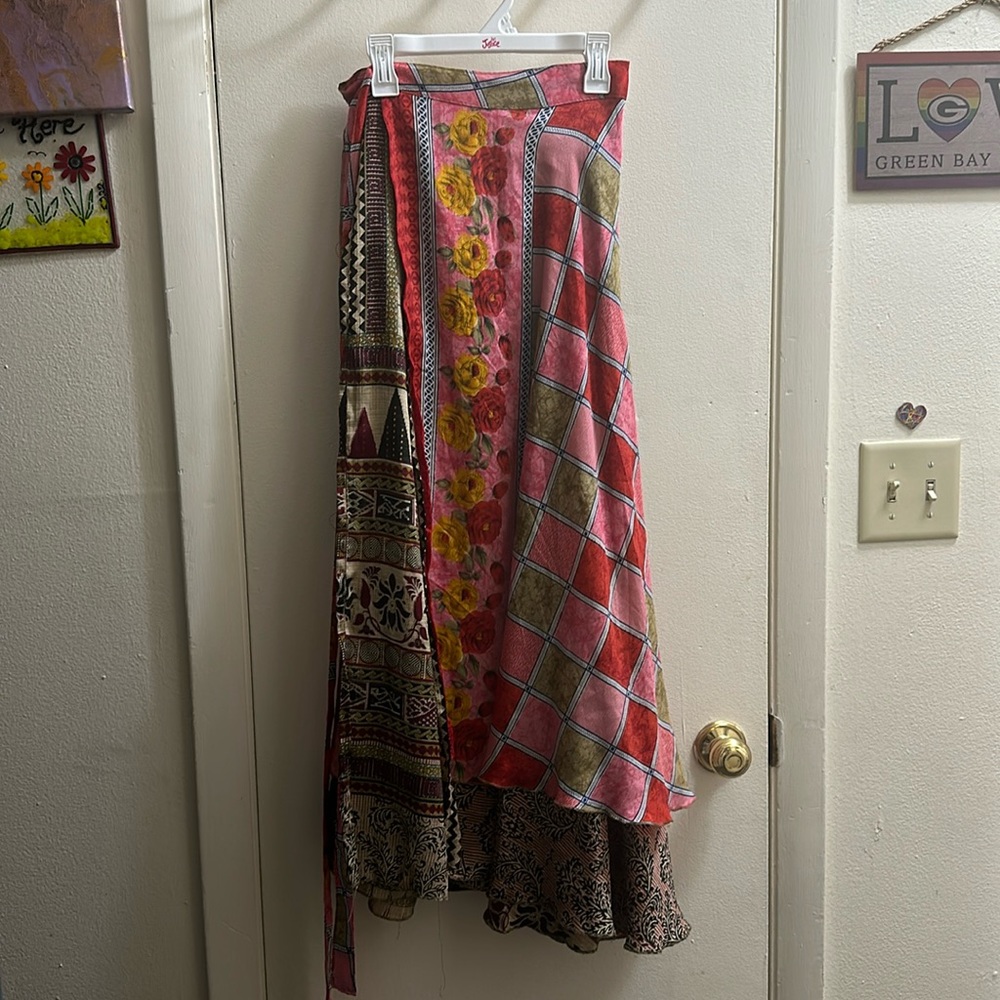 Sari wrap skirt